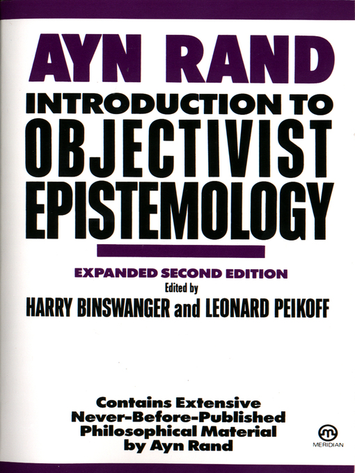 Title details for Introduction to Objectivist Epistemology by Ayn Rand - Available